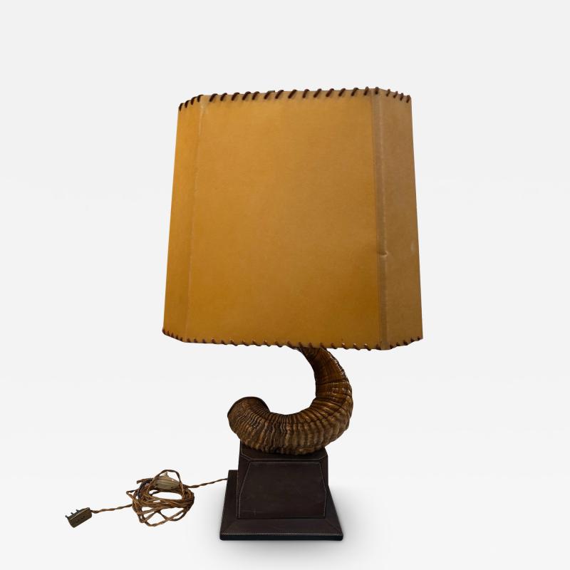  Gucci Vintage Italian Gucci Horn Table Lamp 1970s