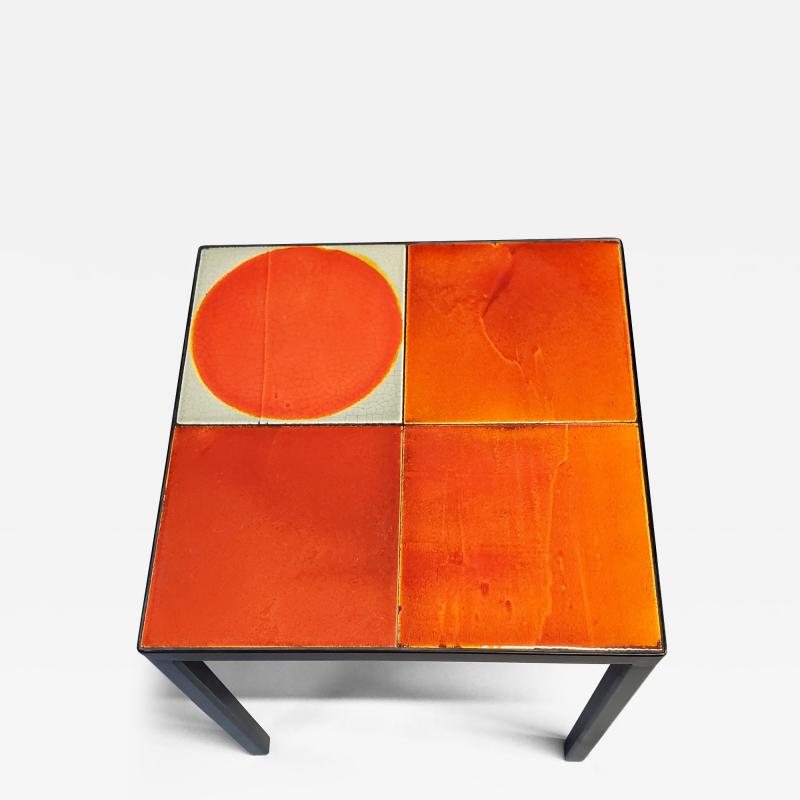  Gueridon Ceramic Side Table with Roger Capron Tiles