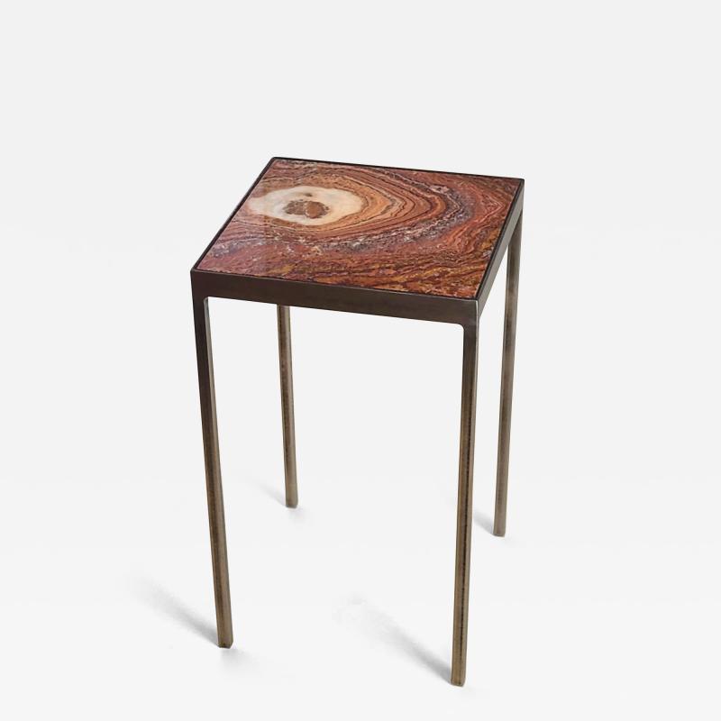  Gueridon Side Table with Onyx Tile by Gueridon Design