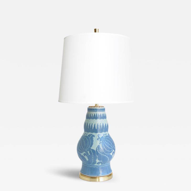  Gustavsberg Studio Swedish Art Deco ceramic Sgraffito technique lamp by Josef Ekberg Gustavsberg