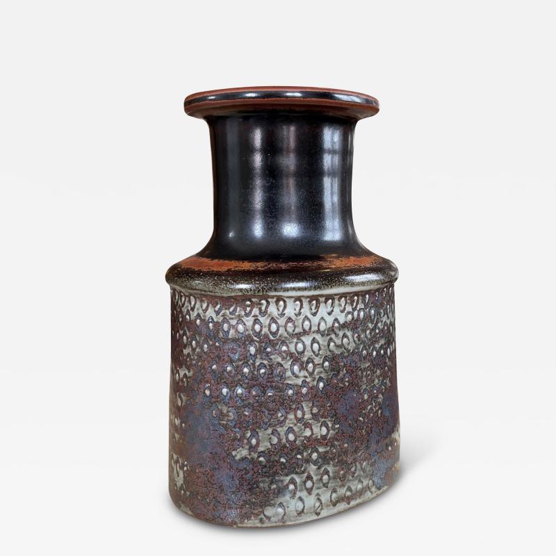  Gustavsberg Studio Textured Studio Ceramic Vase by Stig Lindberg