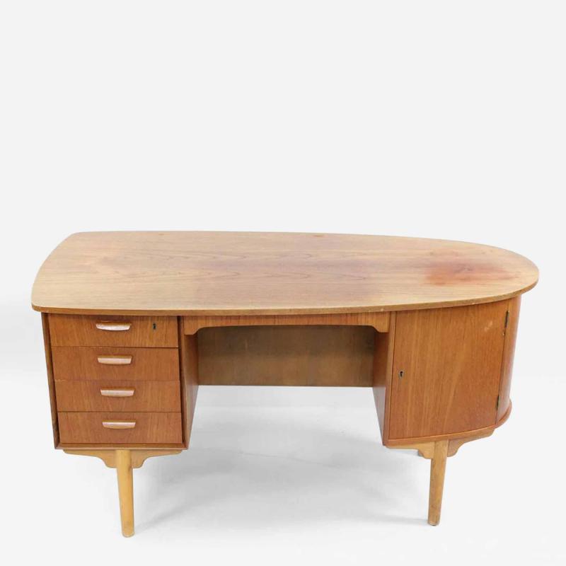  H P Hansen H P Hansen Bullet Teak Executive Desk