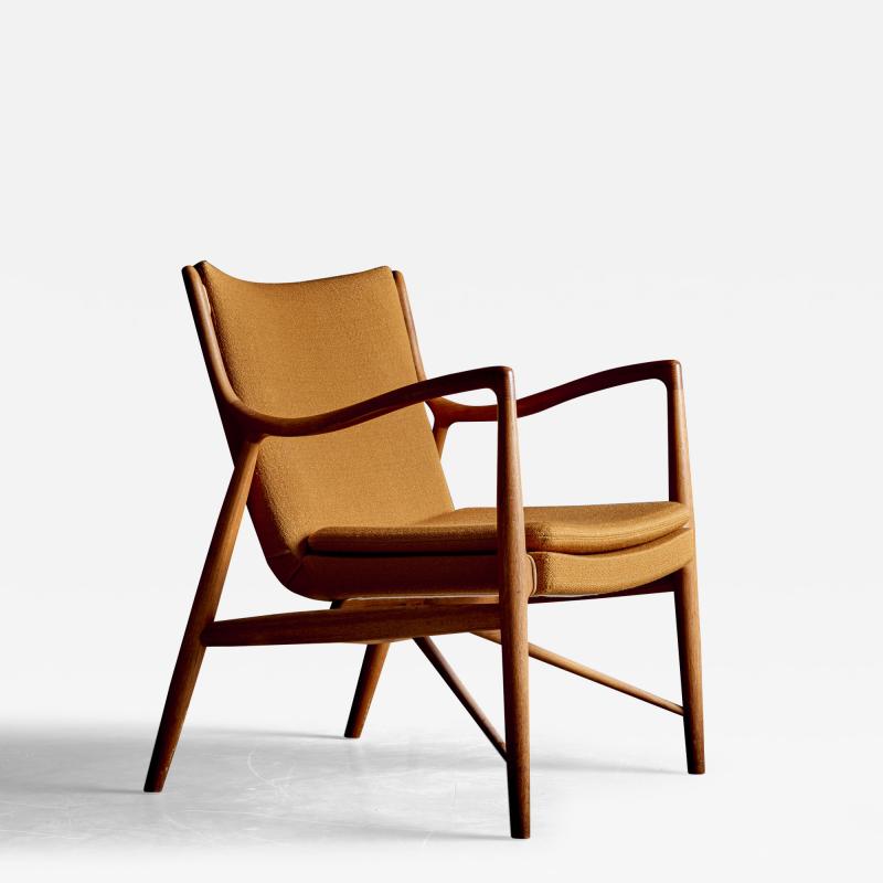  HOUSE OF FINN JUHL Finn Juhl Model 45 Armchair upholstered with fabric by House of Finn Juhl