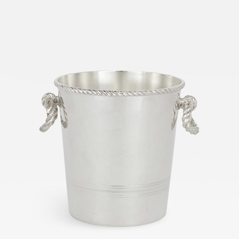  Habis Fine Silver Plate Ice Bucket by Lebanese Firm Habis