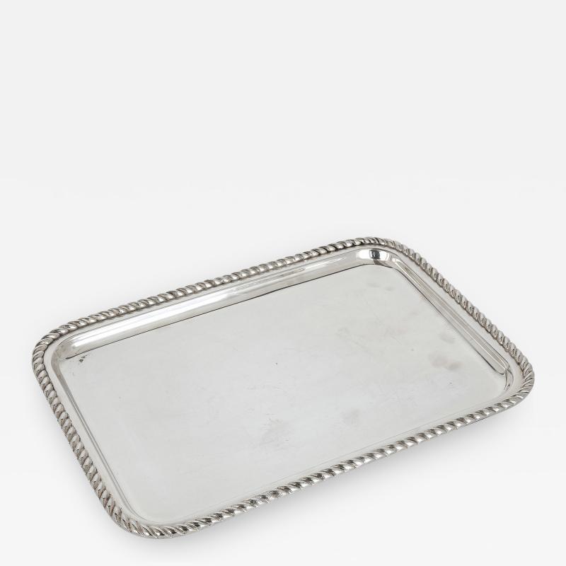  Habis Fine Silver Plate Tray by Lebanese Firm Habis