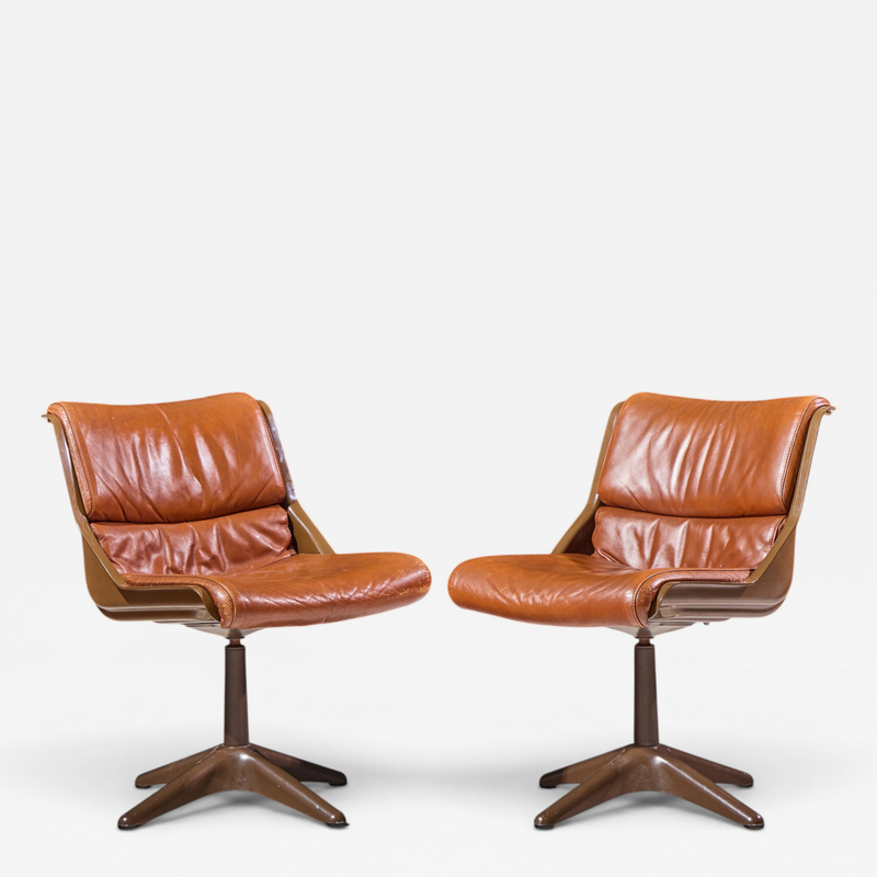  Haimi Yrj Kukkapuro for Haimi Mid Century Side Chairs Pair