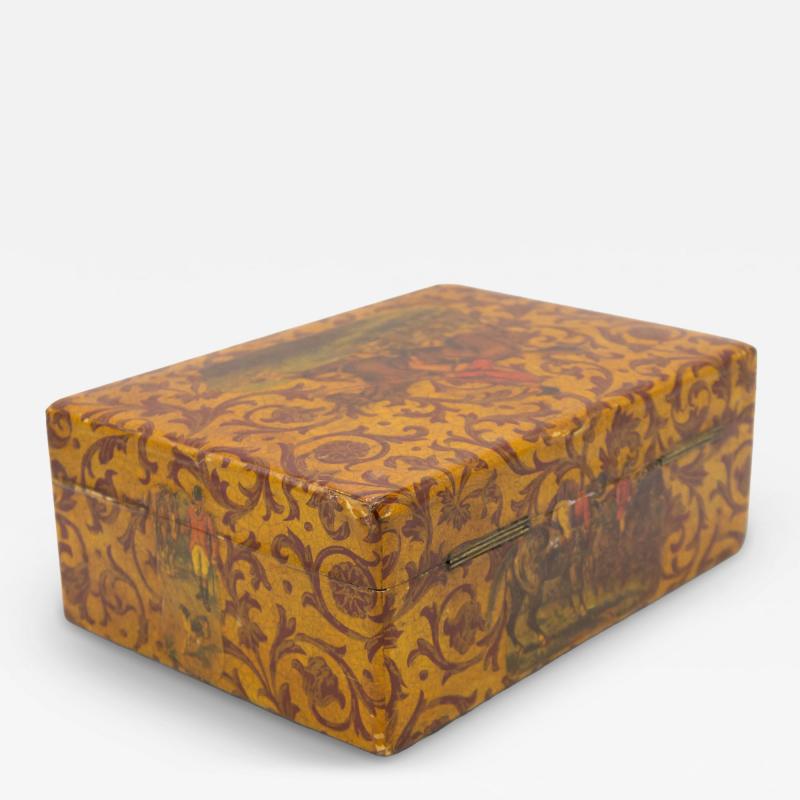  Halstaff and Hannaford English Victorian Decoupaged Horse Jewelry Box