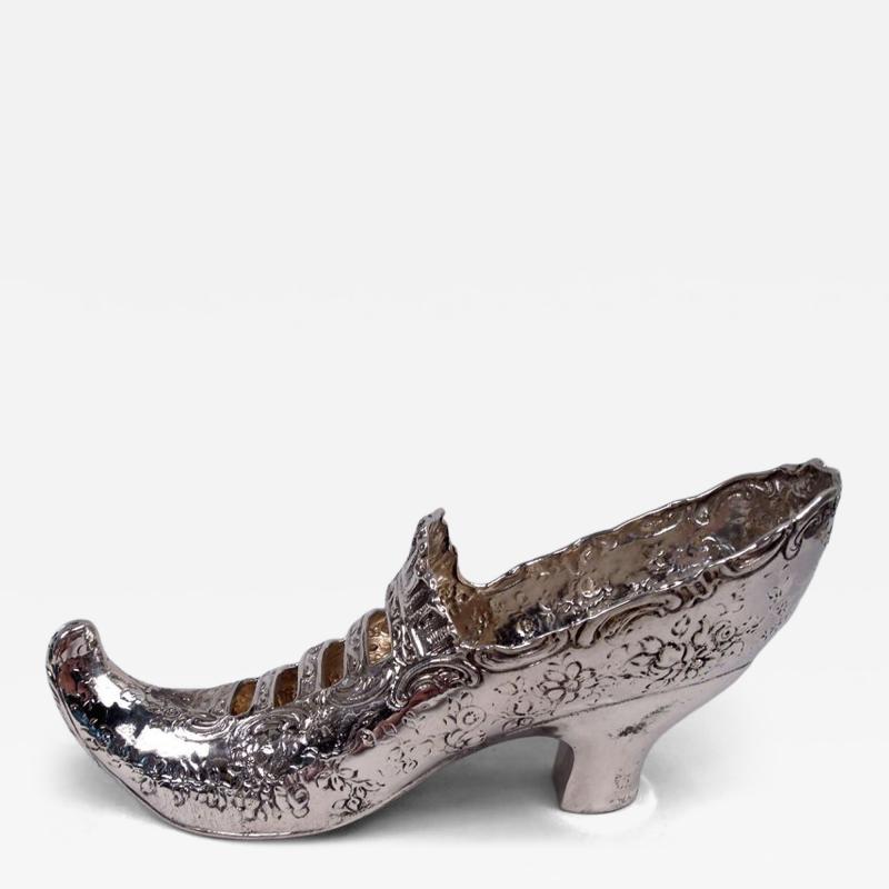  Hanau Antique German Hanau Rococo Silver Lady s Shoe Ornament