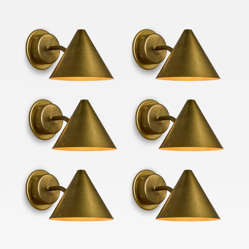  Hans Agne Jakobsson Hans Agne Jakobsson Mini Tratten Raw Brass Outdoor Sconce