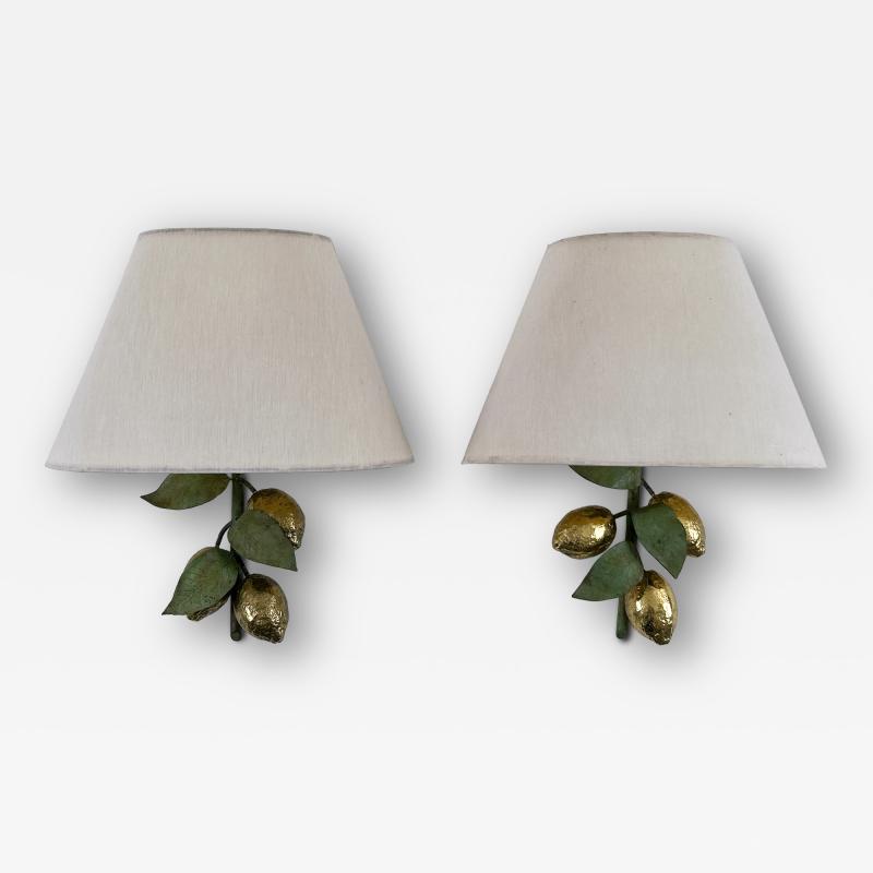  Hans M ller Set of Two Rare Large Mid Century Brass Lemon Sconces by Hans M ller 1970s