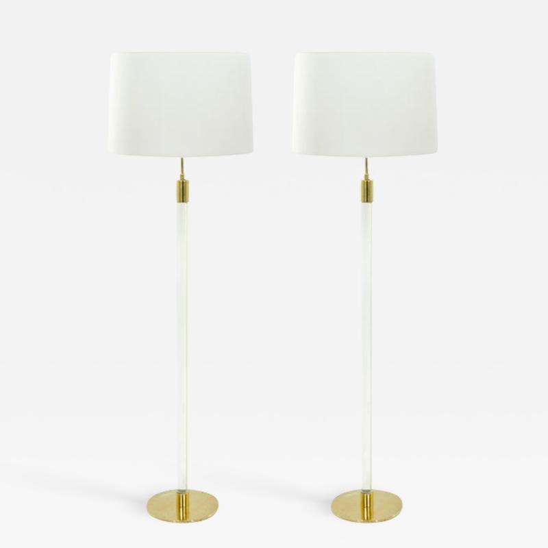  Hansen Lighting Co Glass Rod Floor Lamps by Hansen Lighting Co New York 1970s