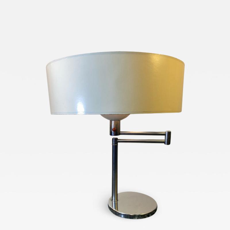  Hansen Lighting Co HANSEN CHROME SWING ARM TABLE LAMP