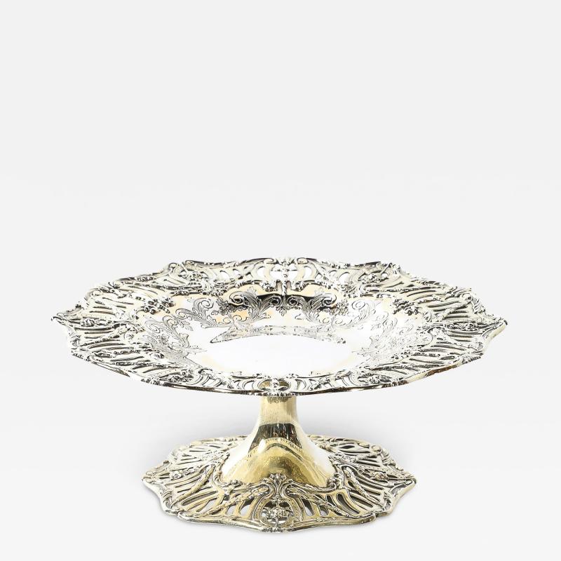  Hardy Hayes Aesthetic Movement Sterling Silver Gold Washed Taza signed Hardy Hayes Co 