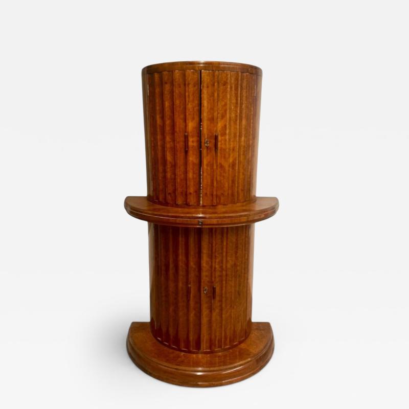  Harry Lou Epstein Furniture Co Art Deco Burr Walnut Cocktail Cabinet by Harry and Lou Epstein England