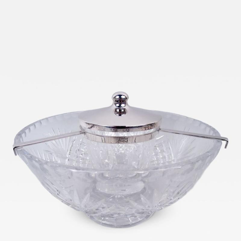  Hawkes Hawkes American Edwardian Sterling Silver Cut Glass Caviar Bowl