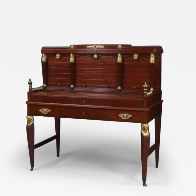  Heinrich Gantenbrink THE ROMANOV BUREAU AN IMPERIAL MAHOGANY GILT AND PATINATED BRONZE MOUNTED