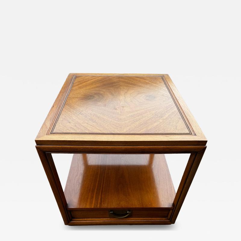  Hekman Furniture Company Walnut Single Drawer Dual shelf Hekman Furniture End table