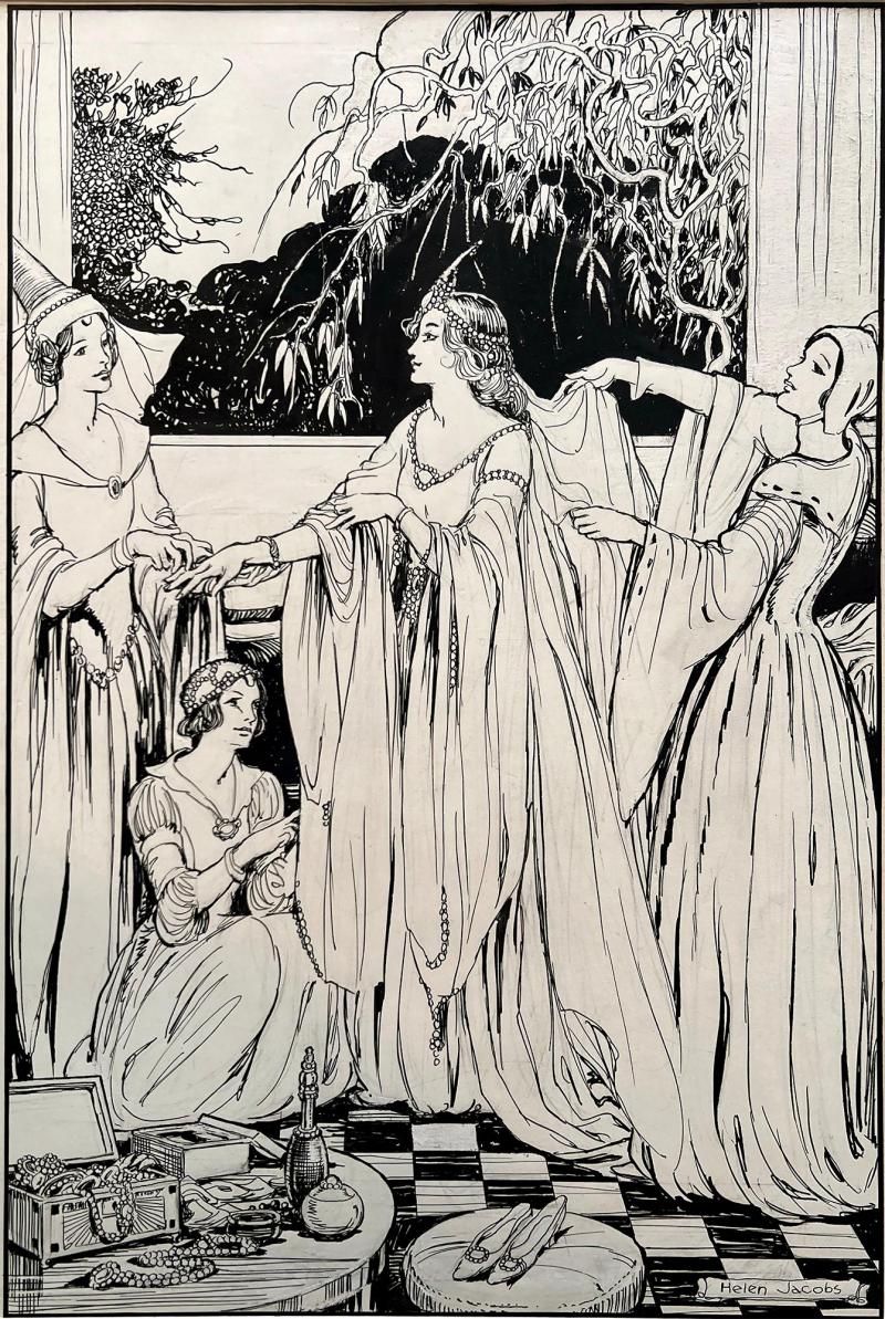  Helen Jacobs BWS The Court Ladies Dressed Gerda Women Illustrators