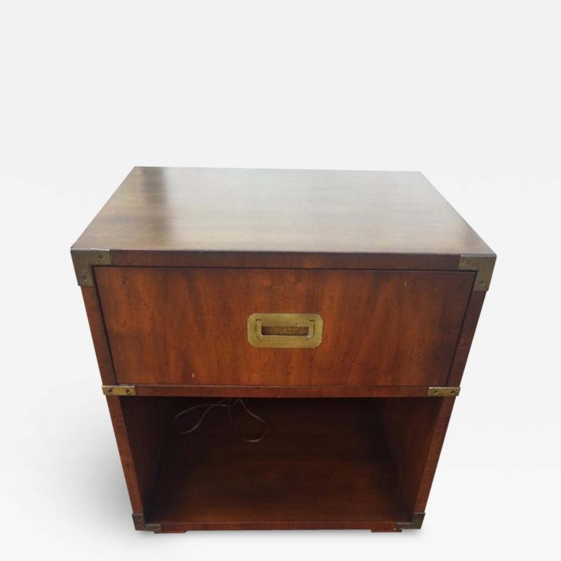  Henredon Furniture Henredon Campaign Style Walnut Nightstand