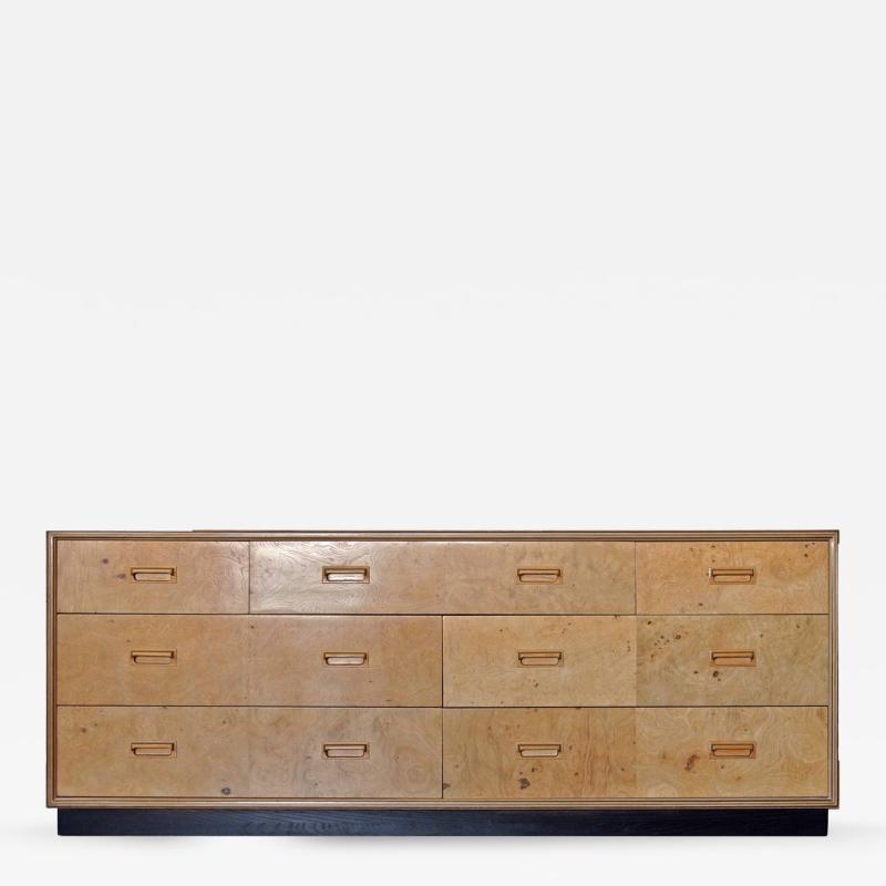  Henredon Henredon Seven Drawer Dresser Olive Burl Scene Two circa 1970