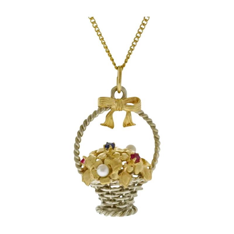  Henry Dankner Henry Dankner 14kt Basket Pendant