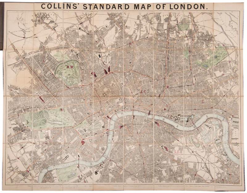  Henry George COLLINS Collins Standard Map of London by Henry George COLLINS