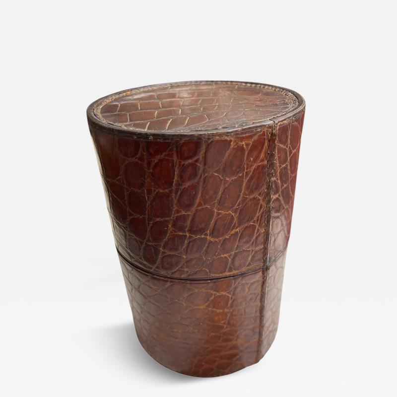  Herm s 1950s Decorative box in crocodile skin by Herm s