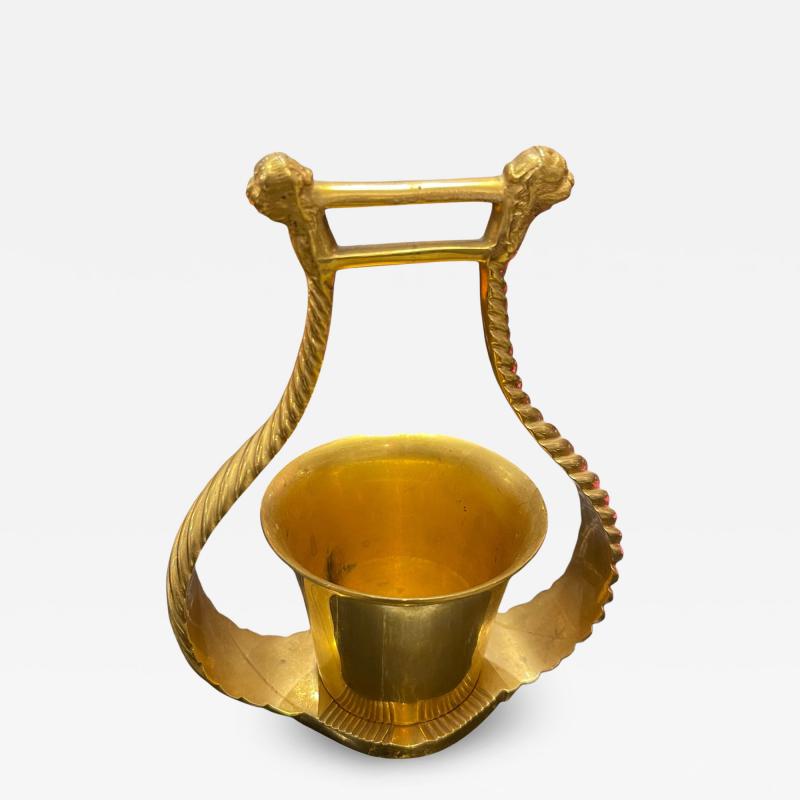  Herm s 1970s Gilt bronze pen holder by Herm s