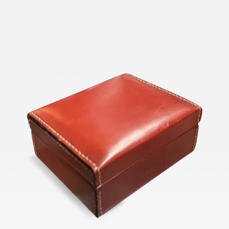  Herm s 1970s Stitched leather box by Herm s