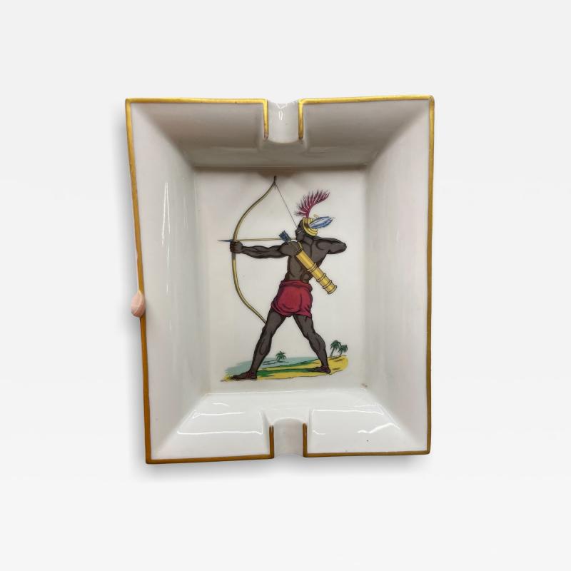  Herm s 1980s porcelain ashtray by Herm s