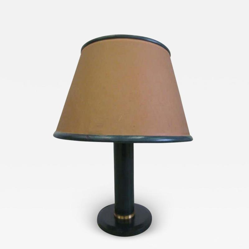  Herm s French Mid Century Leather Desk Lamp Attributed to Herm s 1940