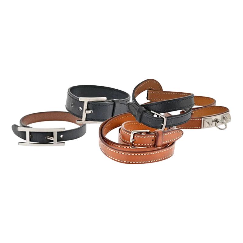  Herm s HERMES 5 LEATHER BRACELETS