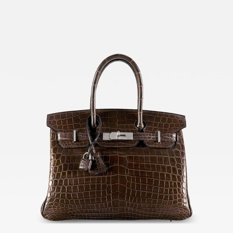  Herm s Herm s Birkin Matte Chocolate Niloticus Crocodile Bag