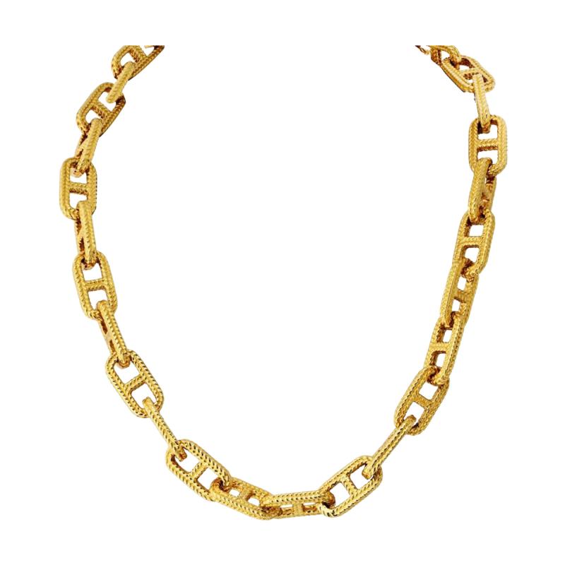  Herm s Hermes Circa 1960s 18K Yellow Gold Necklace