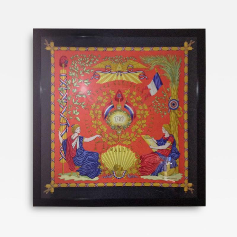  Herm s Hermes Scarf Framed