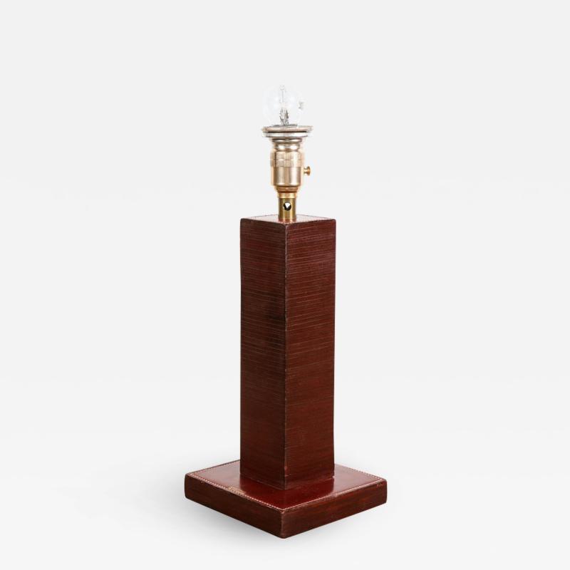  Herm s Paul Dupre Lafon for Hermes Paris Leather Desk Table Lamp circa 1940