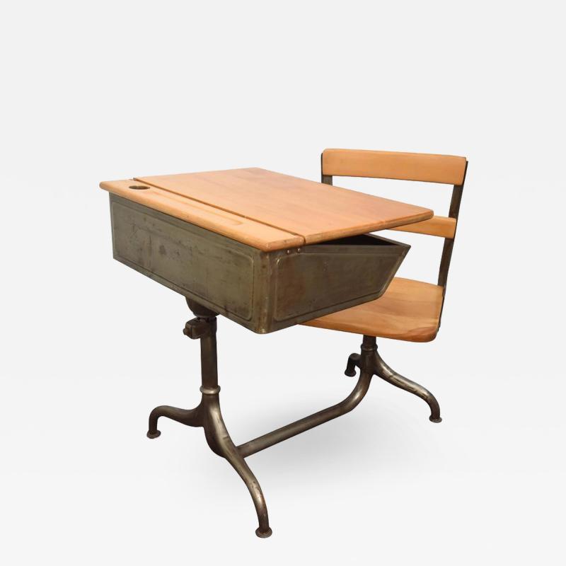  Heywood Wakefield 1950s Industrial Childs School Desk