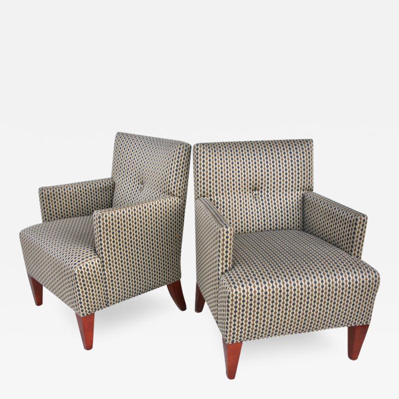  Hickory Chair Co Pair of Modern Lounge Chairs by Hickory Furniture