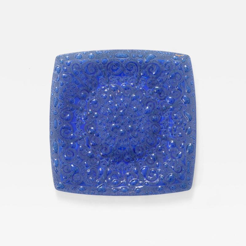 Higgins Glass Studio Higgins Cobalt Blue Platter