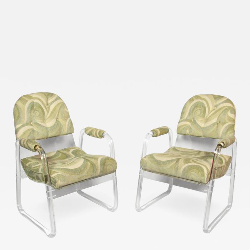  Hill Manufacturing Pair of Hill Industries Lucite Lounge Chairs circa 1970