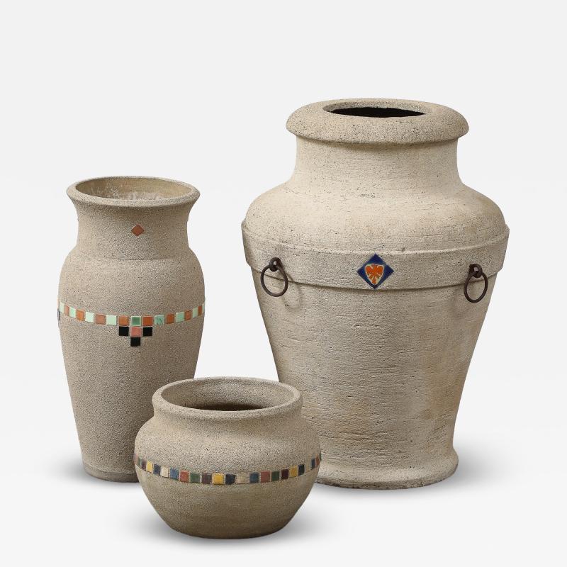  Hillside Pottery Co Set of 3 Garden Jardinieres