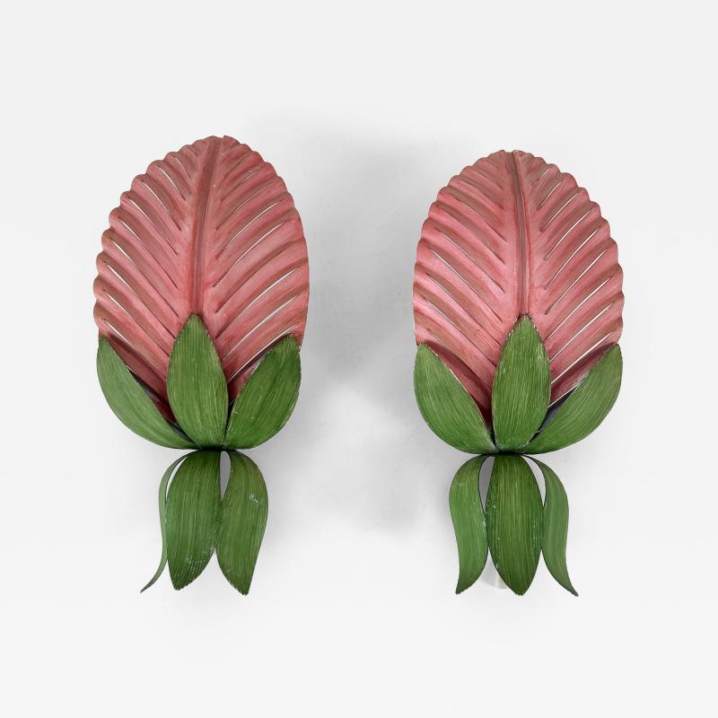  Holl nder Leuchten Set of Two Rare Mid Century Floral Sconces by Holl nder Leuchten Germany 1970s