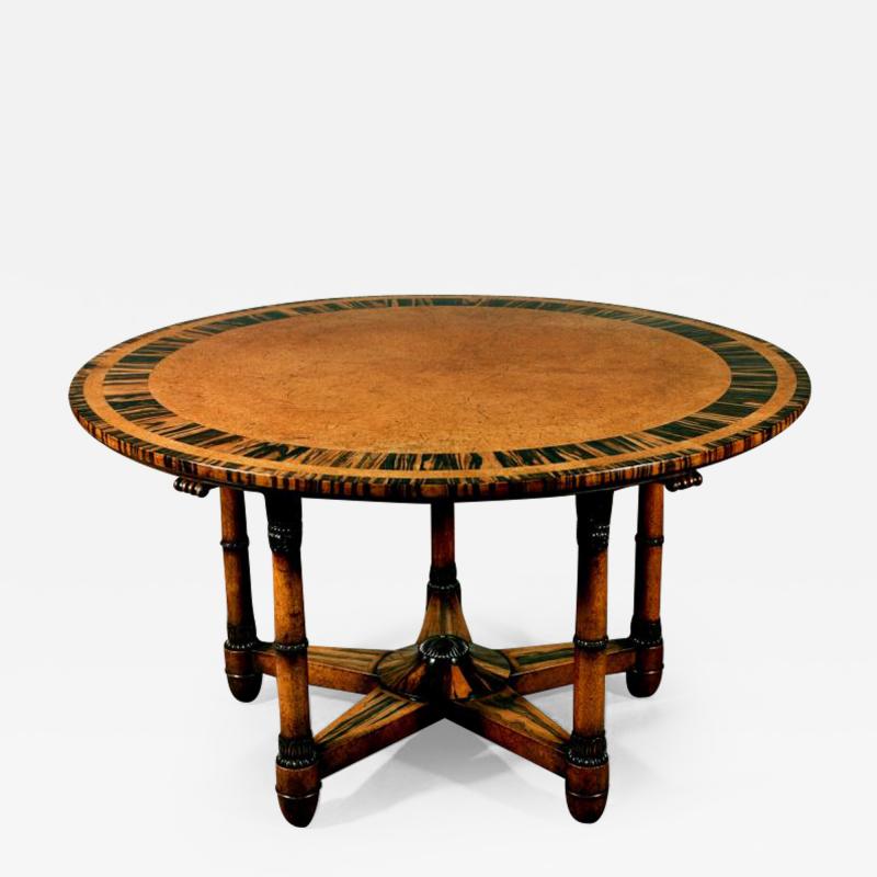  Holland Sons Rare and Important Pure Regency Period Amboyn Library Centre Center Table