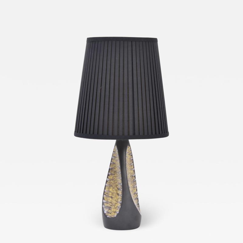  Holm Sorensen Black Danish Mid Century Ceramic Table Lamp by Holm Sorensen for S holm