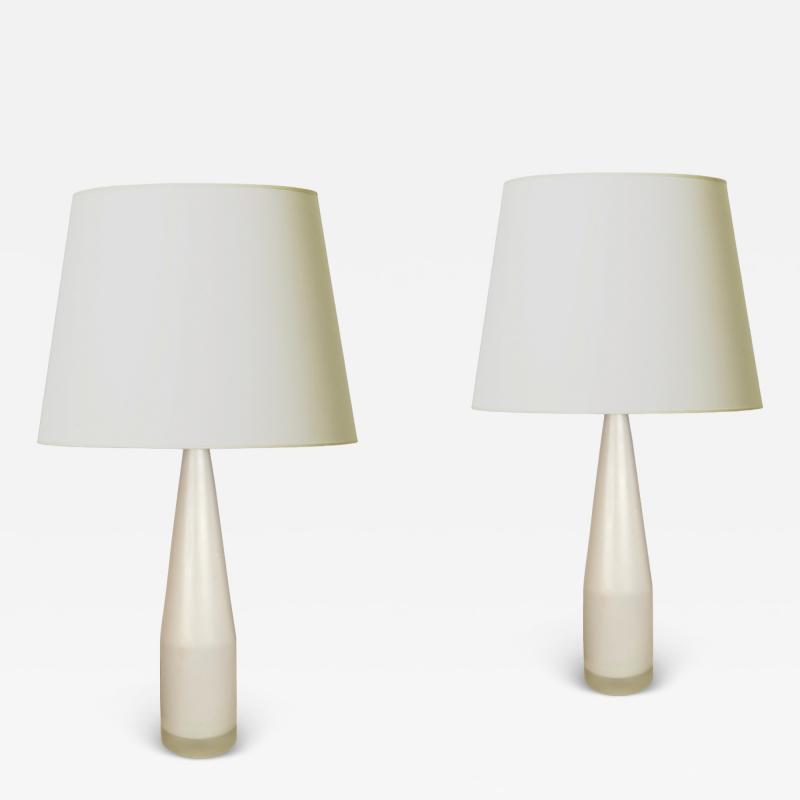  Holmegaard Pair of Table Lamps by Holmegaard attrib 