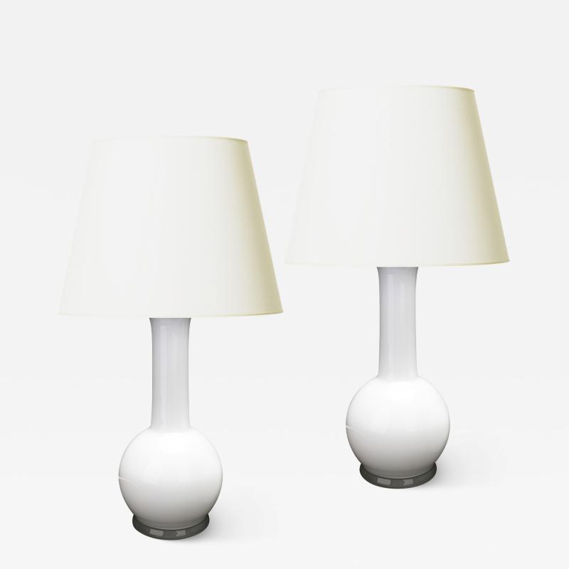  Holmegaard Pair of Table Lamps with Chinese Vase Form by Holmegaard Glasv rk