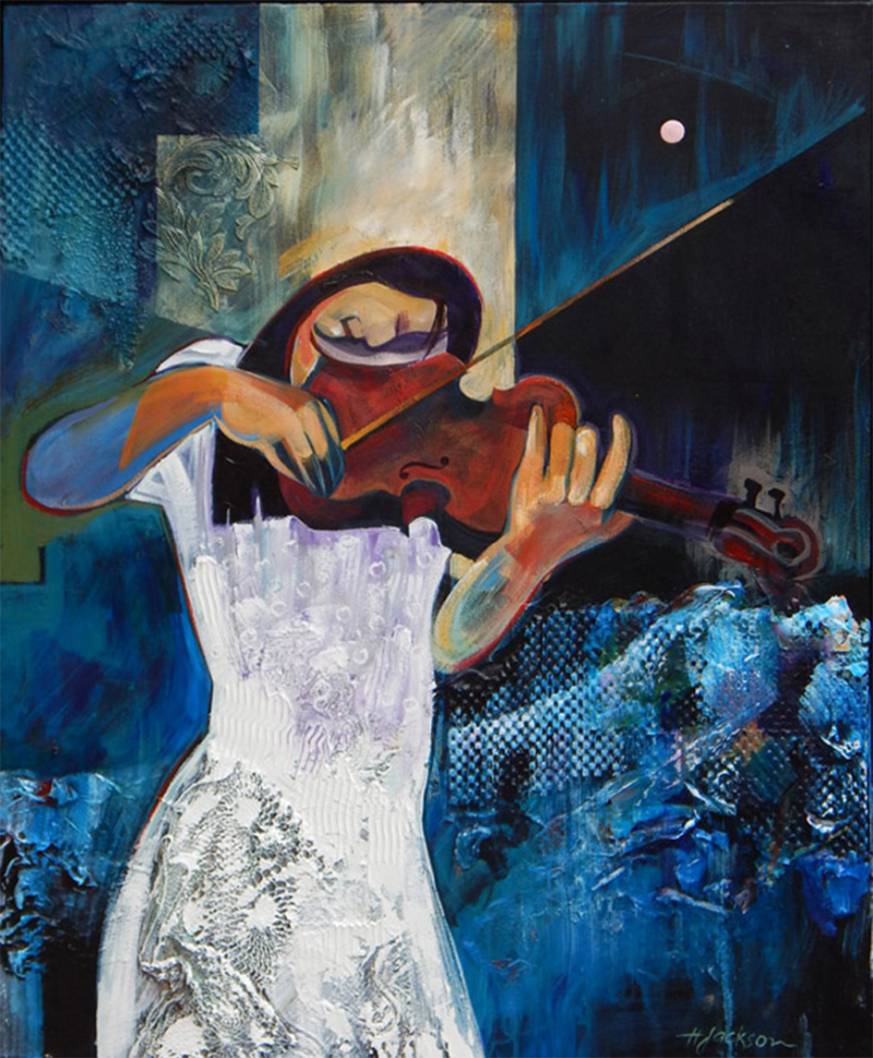  Hubert Jackson Violinist in White