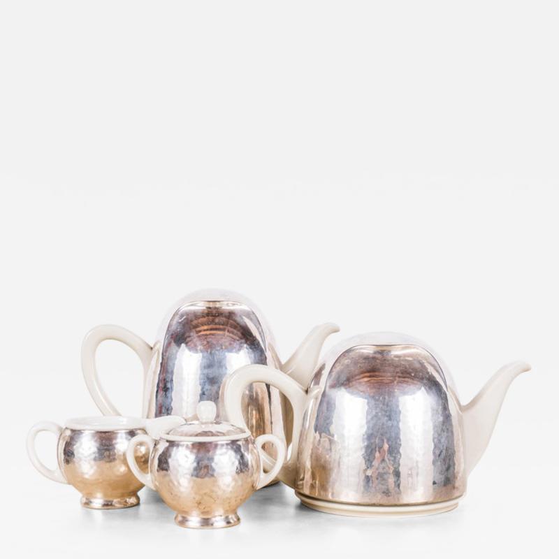  Hutschenreuther Bauhaus Hutschenreuther Selb Silver Clad Tea and Coffee Set