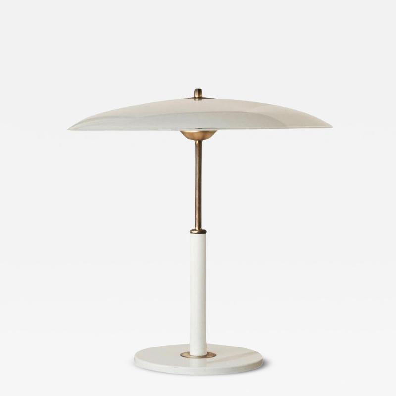  IKEA Large Solist Table Lamp in Metal Brass and Opaline Glass for IKEA 1990