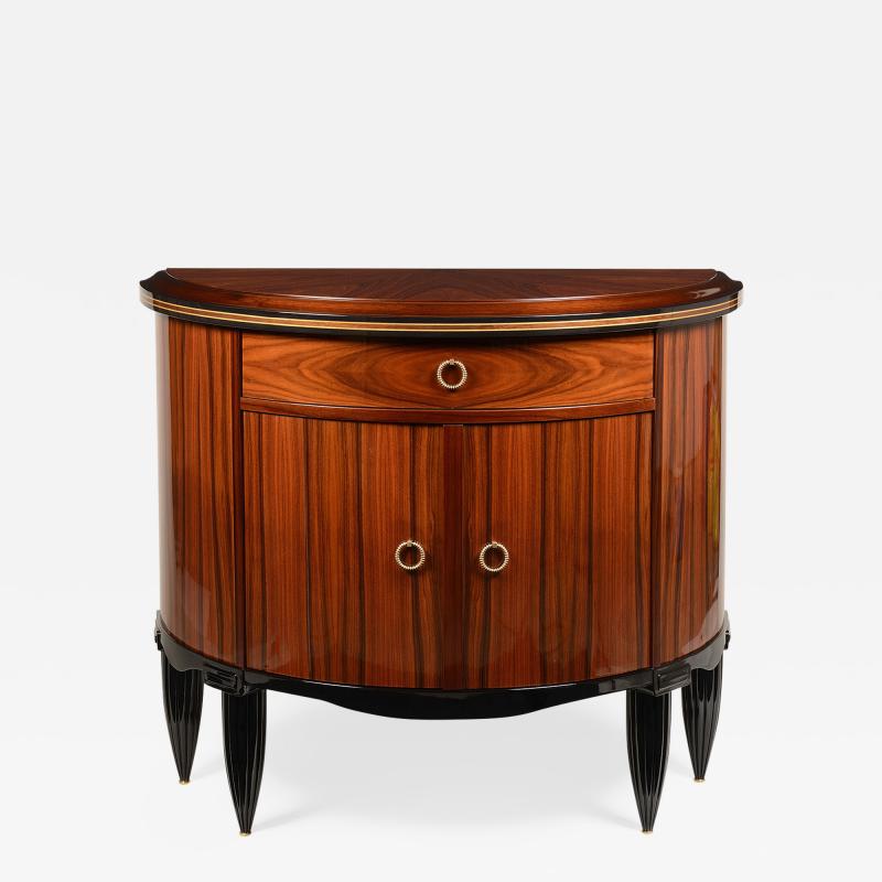  ILIAD Bespoke A Demi lune Cabinet in the Manner of Maurice Dufrene